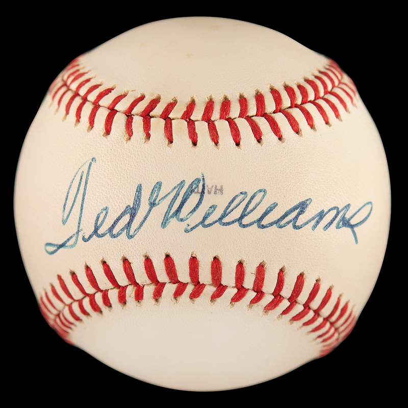 Lot 825 Ted Williams Signed Baseball