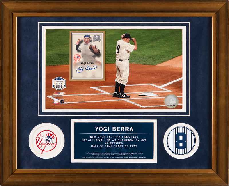 Lot 778 Yogi Berra Signed Baseball Card