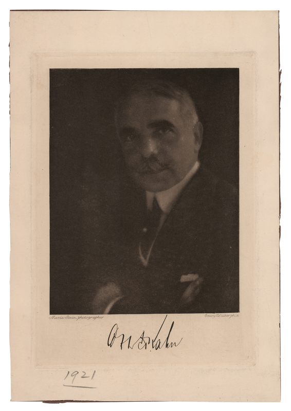 Lot 222 Otto Kahn Signed Photograph