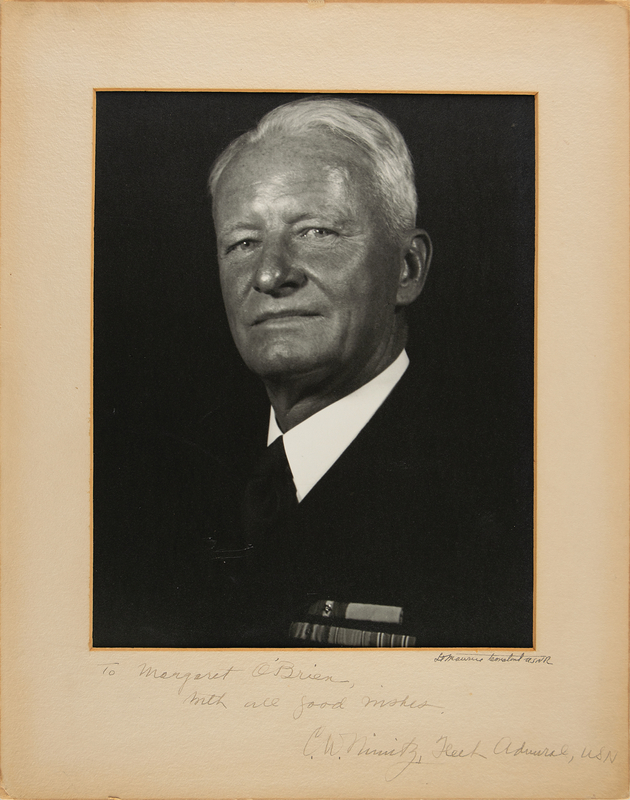Lot 358 Chester Nimitz Oversized Signed Photograph