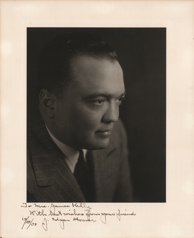 Lot 218 J. Edgar Hoover Oversized Signed Photograph