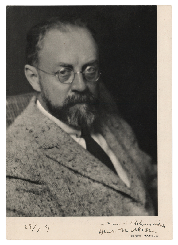 Lot 433 Henri Matisse Oversized Signed Photograph