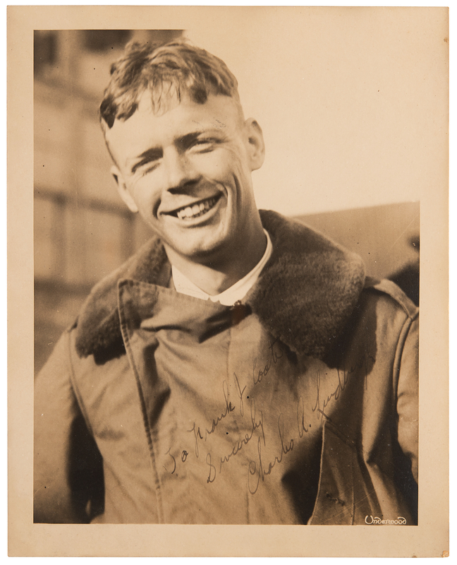 Lot 383 Charles Lindbergh Signed Photograph