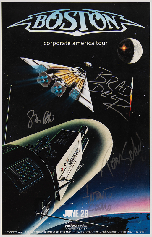 Lot 547 Boston Signed 2003 Corporate America Tour Poster