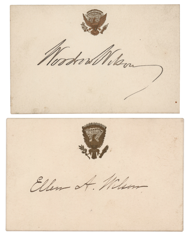 Lot 129 Woodrow and Ellen Wilson Signatures