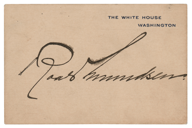 Lot 179 Roald Amundsen Signed White House Card