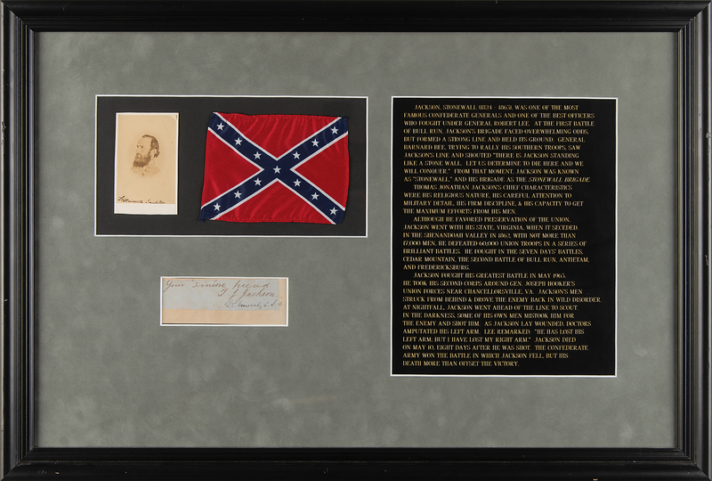 Lot 282 Thomas J. 'Stonewall' Jackson Signature