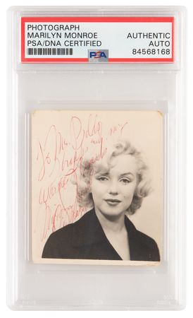 Lot #648 Marilyn Monroe Signed 'Passport' Photograph - 