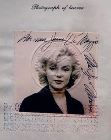 Lot #648 Marilyn Monroe Signed 'Passport' Photograph - 