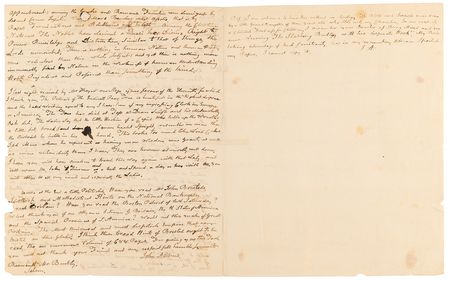 Lot #7 John Adams Autograph Letter Signed on the Folly of Divine Right - ?There is nothing in human Nature and human history more ridiculous than this whole subject? - Image 3