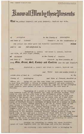 Lot #436 Norman Rockwell (2) Documents Signed for the Sale of His Vermont Farmhouse - Image 5