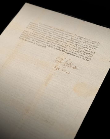 Lot #12 Thomas Jefferson Letter Signed as President on the Embargo Act of 1807: 
