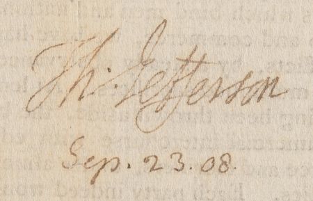 Lot #12 Thomas Jefferson Letter Signed as President on the Embargo Act of 1807: 