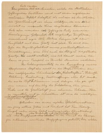 Lot #164 Albert Einstein Autograph Draft Signed on Prison Reform: 