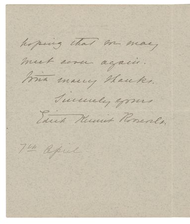 Lot #110 Theodore and Edith Roosevelt (2) Letters Signed as President and First Lady - Image 5