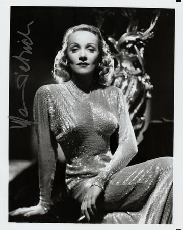 Lot #679 Marlene Dietrich Signed Photograph