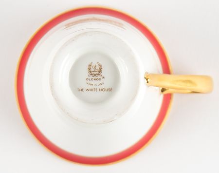 Lot #96 Nancy Reagan White House Gift Tea Cup and Saucer Set - Image 4