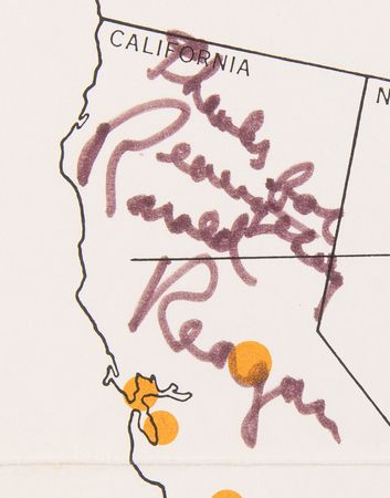 Lot #100 Ronald Reagan Signed 1972 President Nixon Campaign Mailer - From the Personal Collection of Senator Bob Dole - Image 3