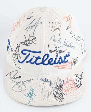 Lot #121 Donald Trump and Rudy Giuliani Signed Titleist Baseball Hat - Image 2