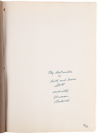 Lot #447 Norman Rockwell Oversized Signed Book - Norman Rockwell: Artist and Illustrator - Image 4