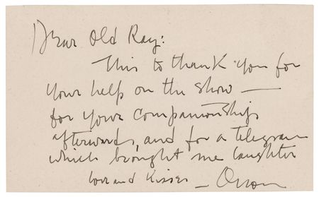 Lot #759 Orson Welles Autograph Letter Signed to Ray Bolger - Image 1