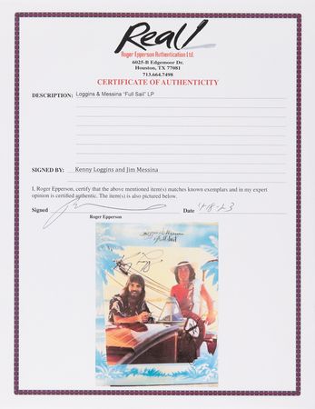 Lot #585 Loggins and Messina Signed Album - Full Sail - Image 2