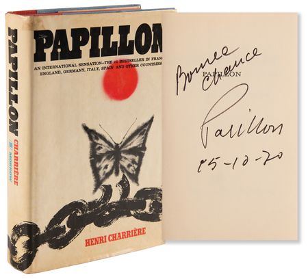 Lot #470 Henri Charriere Signed Book - Papillon - Image 1