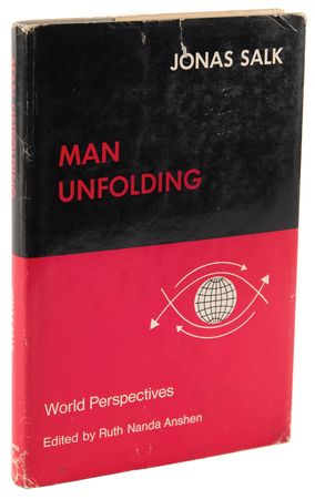 Lot #251 Jonas Salk Signed Book - Man Unfolding - Image 3