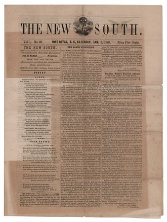 Lot #237 Emancipation in South Carolina: The New South from January 3, 1863 - Image 1