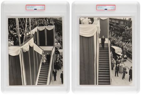 Lot #247 Queen Elizabeth II and Prince Philip (2) Original 'Type I' Photographs, with White House Menu - Image 1