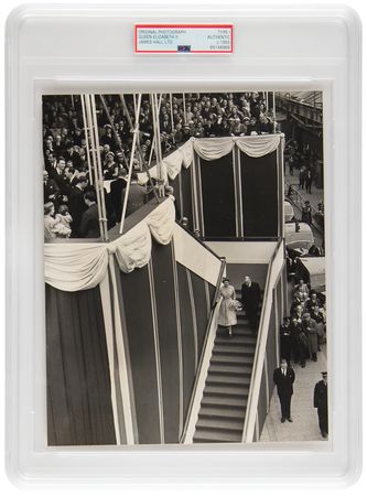 Lot #247 Queen Elizabeth II and Prince Philip (2) Original 'Type I' Photographs, with White House Menu - Image 2