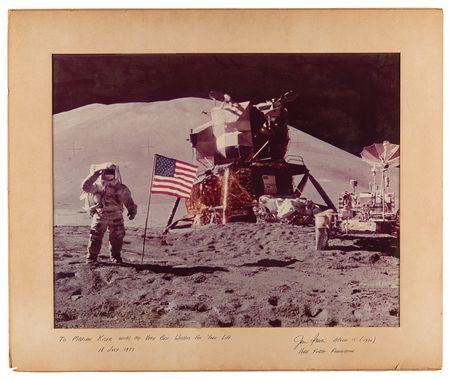 Lot #410 Jim Irwin Oversized Signed Photograph - Image 1