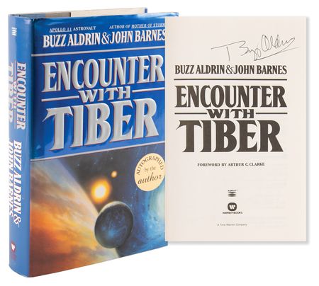 Lot #388 Buzz Aldrin Signed Book - Encounter with Tiber - Image 1