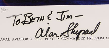 Lot #422 Alan Shepard Signed Print - 'First American in Space' (Ltd. Ed. #190/2000) - Image 2