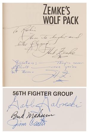 Lot #380 WWII Flying Aces (4) Signed Book - Image 2