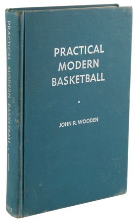 Lot #828 John Wooden Signed Book - Practical Modern Basketball - Image 3