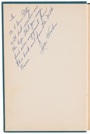 Lot #828 John Wooden Signed Book - Practical Modern Basketball - Image 4