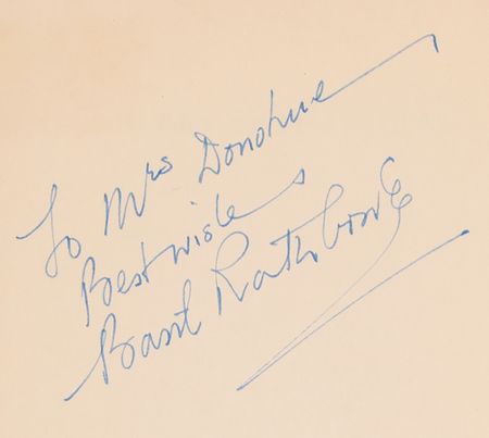 Lot #734 Basil Rathbone Signed Book - In and Out of Character - Image 2