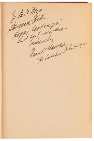 Lot #384 Frank Hawks Signed Book - Speed! - Image 4
