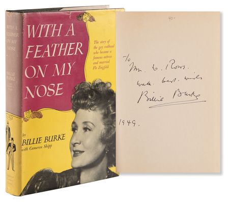 Lot #666 Billie Burke Signed Book - With a Feather on My Nose - Image 1