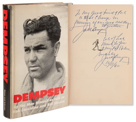 Lot #787 Jack Dempsey Signed Book - Dempsey - Image 1