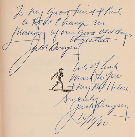 Lot #787 Jack Dempsey Signed Book - Dempsey - Image 2