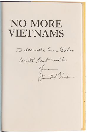 Lot #88 Richard Nixon Signed Book - No More Vietnams - Image 4