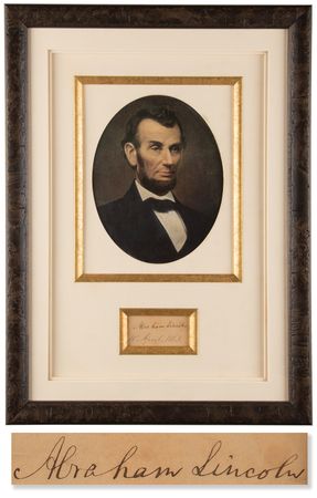 Lot #24 Abraham Lincoln Signature as President (1863) - Image 1