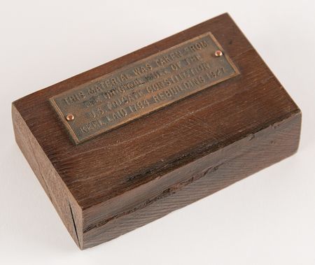 Lot #376 USS Constitution 1927 Restoration Hull Wood - Image 1