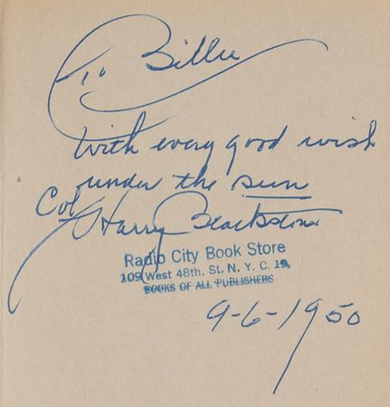 Lot #663 Harry Blackstone, Sr. Signed Book - Blackstone's Tricks Anyone Can Do - Image 2