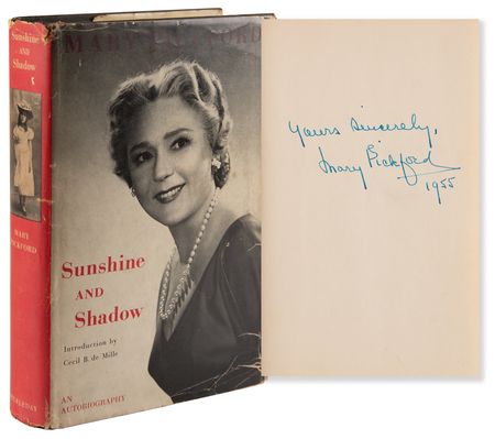 Lot #730 Mary Pickford Signed Book - Sunshine and Shadow - Image 1