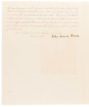 Lot #19 John Quincy Adams Letter Signed on Charles Carroll, Robert Walpole, and Preserving the History of the American “struggle for Freedom and Independence” - Image 3
