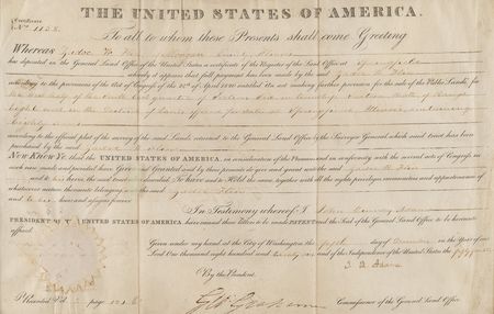 Lot #37 John Quincy Adams Document Signed as President - Image 2
