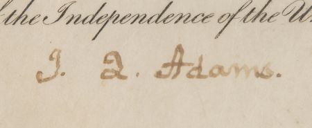 Lot #37 John Quincy Adams Document Signed as President - Image 3